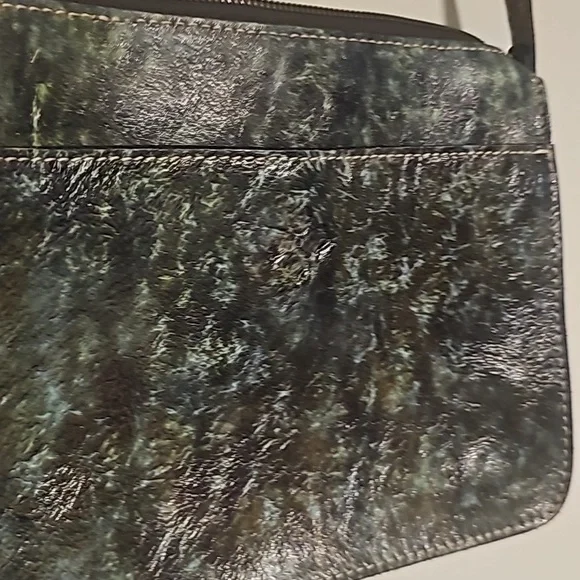 NWOT Patricia Nash granada turquoise tooled leather crossbody purse - Picture 7 of 12